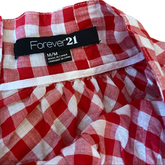 Forever 21 Red Gingham Skater Skirt | Medium - Picture 3 of 9